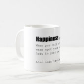 Happy Definition Funny Kaffeetasse (Vorderseite Links)