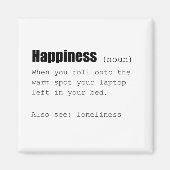Happy Definition Funny Magnet (Vorne)