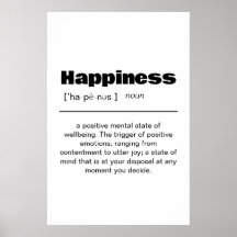 Happy Definition Poster - Inspirationswand A