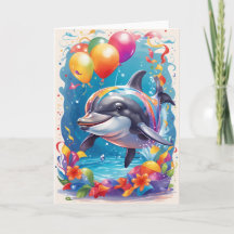 Happy Delphin lächeln und feiern | Karte