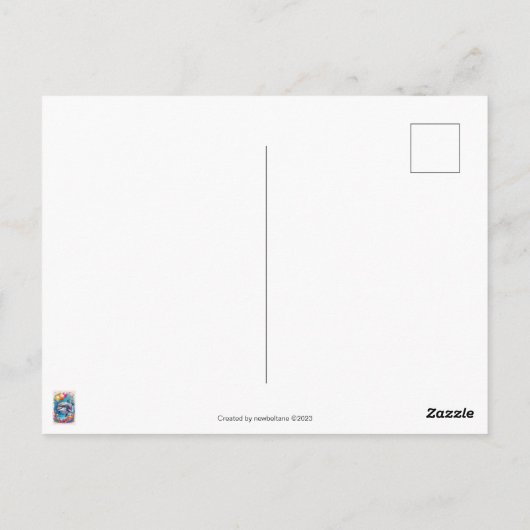 Happy Delphin lächeln und feiern | Karte (Rückseite)