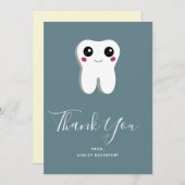 Happy Dental Tooth lächeln Niedlich Danke (Vorne/Hinten)