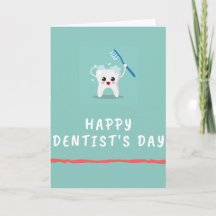 Happy Dentist's Day White Text aquamarin