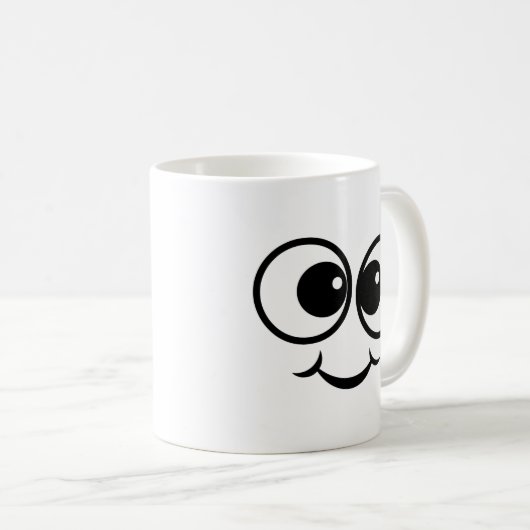 Happy Derp Face Coffee Tasse (VorderseiteRechts)