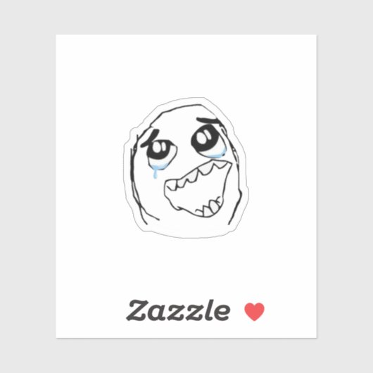 Happy Derp Meme Aufkleber (Blatt)