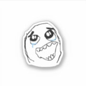 Happy Derp Meme Aufkleber (Vorderseite)