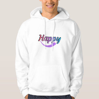 Happy Design auf einem weißen Gehäuse Hoodie