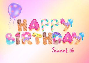 Happy Sweet 16 Karten Zazzle De