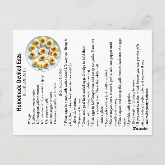 Happy Deviled Egg Day | 2. November Postkarte (Rückseite)