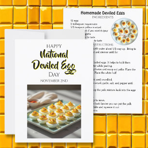 Happy Deviled Egg Day   2. November Postkarte