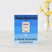 Happy Diaversary Beatmung von Diabetes Karte (Gelbe Blume)