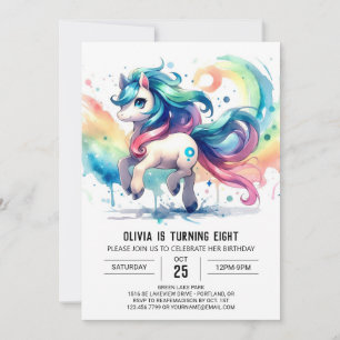 Happy Digital Horse Geburtstag Einladung