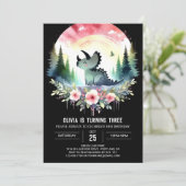 Happy Digital Triceratops Geburtstag Einladung (Stehend Vorderseite)