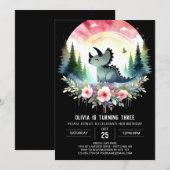 Happy Digital Triceratops Geburtstag Einladung (Vorne/Hinten)