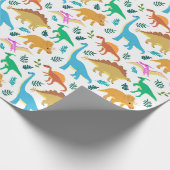 Happy Dinosaur für Toddle Girl Boy Geschenkpapier (Ecke)
