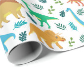 Happy Dinosaur für Toddle Girl Boy Geschenkpapier (Rolleneckpunkt)