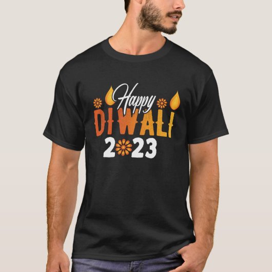 Happy Diwali 2023 Festival of Lights Indian Hindu T-Shirt (Vorderseite)