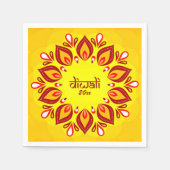 Happy Diwali Add Year Yellow Red Serviette (Vorderseite)