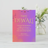 Happy Diwali anpassbar Feiertagskarte (Stehend Vorderseite)