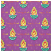 Happy Diwali auf lila Stoff (Muster)