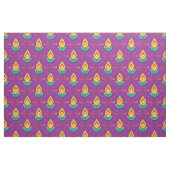 Happy Diwali auf lila Stoff (Fat Quarter (45,7 x 55,9 cm))