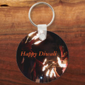 Happy Diwali Basic Button Key Ring Schlüsselanhänger (Vorderseite)