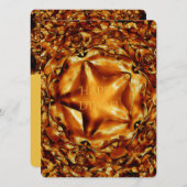 Happy Diwali Brown Gold Kupfer Elegante Star (Vorne/Hinten)