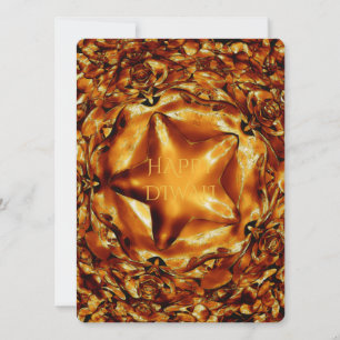 Happy Diwali Brown Gold Kupfer Elegante Star