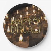 Happy Diwali Candlelight Candles Flame Lights Pappteller (Vorderseite)