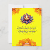 Happy Diwali Card Feiertagskarte (Rückseite)