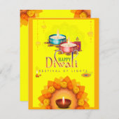 Happy Diwali Card Feiertagskarte (Vorne/Hinten)