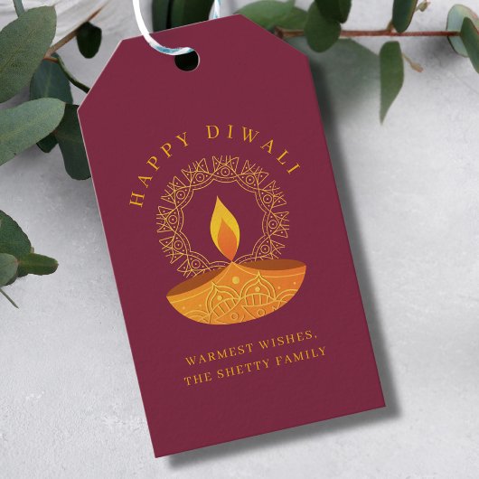 Happy Diwali Celebration Diya Geschenkanhänger