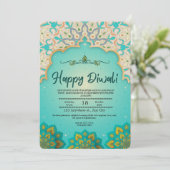 Happy Diwali Celebration Einladung (Stehend Vorderseite)