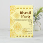 Happy Diwali Celebration Einladung (Stehend Vorderseite)
