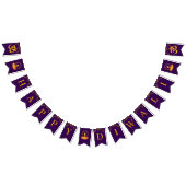 Happy Diwali Celebration Lila Wimpelkette (Alle)