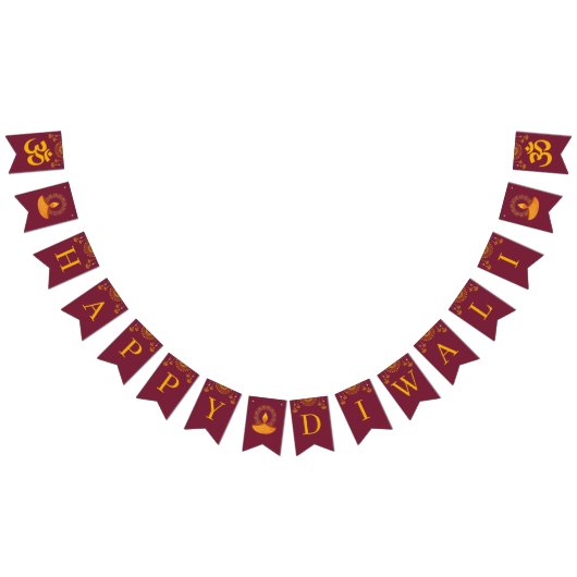 Happy Diwali Celebration Wimpelkette (Alle)