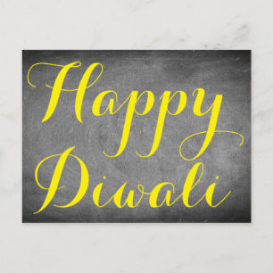 Happy Diwali Chalkboard Typografie Custom Card Postkarte