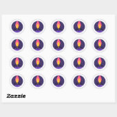 Happy Diwali Classic Round Sticker Enevelope Siege (Blatt)