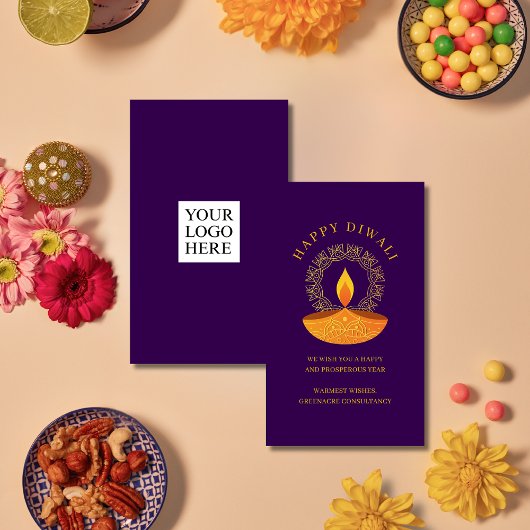 Happy Diwali Client Wertschätzung Mitteilungskarte