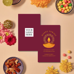 Happy Diwali Client Wertschätzung Mitteilungskarte
