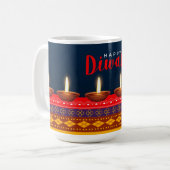 Happy Diwali Coffee Tasse (Vorderseite Links)