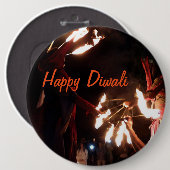 Happy Diwali Colossal Round Abzeichen Button (Vorne & Hinten)