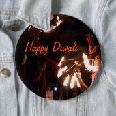 Happy Diwali Colossal Round Abzeichen Button (Beispiel)