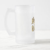 Happy Diwali Decorative Stars Typografie Gold Mattglas Bierglas (Links)