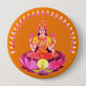 Happy Diwali - Deepalavi Lakshmi Goddess 1 Button (Vorderseite)