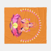 Happy Diwali - Deepalavi Lakshmi Goddess 1 Fleecedecke (Vorderseite (Horizontal))