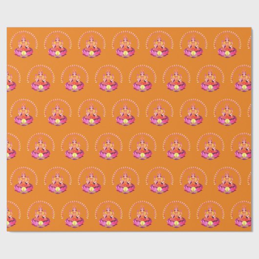 Happy Diwali - Deepalavi Lakshmi Goddess 1 Geschenkpapier (Flach)