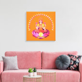 Happy Diwali - Deepalavi Lakshmi Goddess 1 Leinwanddruck (Insitu (Wohnzimmer))