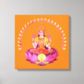Happy Diwali - Deepalavi Lakshmi Goddess 1 Leinwanddruck (Vorderseite)