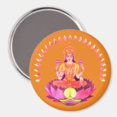 Happy Diwali - Deepalavi Lakshmi Goddess 1 Magnet (Vorderseite/Rückseite)